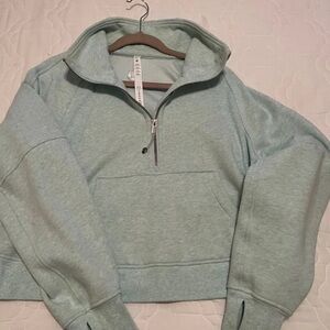 Lululemon Half Zip Funnel Neck Cropped Scuba